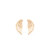 Angel Wing Stud Earrings Gold - New 2024