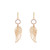 Angel Wings Bar & Crystal Earrings Gold - New 2024