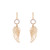 Angel Wings Bar & Crystal Earrings Gold - New 2024