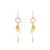 Angel Wing Mini Earrings Gold Crystal Circle - New 2024