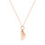 Angel Wings Crystal & Pearl Pendant Rose Gold