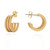 TC Triple Rope Hoop Earrings Gold
