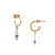 TC Bead - Mini Hoop Earrings Violet
