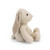 A soft, cream-colored plush bunny rabbit stuffed animal with long floppy ears, sitting and facing forward.
