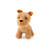 A fluffy plush terrier dog toy with light brown fur, sitting and facing forward, with a distinctive furry snout. A fluffy plush terrier dog toy with light brown fur, sitting and facing forward, with a distinctive furry snout.