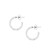 Tc Small Hoop Bamboo Earrings Silver
