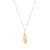 Feather Pendant Inset With Cz Gold