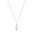 Long Feather Pendant Inset With Cz Silver
