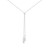 Long Feather Pendant Inset With Cz Silver