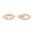 Gold Evil Eye stud earrings with cubic zirconia surround and pearl centre – jewellery product thumbnail on white background