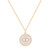 Gold Evil Eye Mother of Pearl Pendant with pavé detail on a fine chain – jewellery product thumbnail on white background