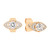 Gold Evil Eye stud earrings with clear cubic zirconia centre and pavé surround – jewellery product thumbnail on white background