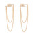 Tc Lightning - Stud/Chain Earrings With Cz Gold