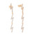 Tc Lightning - Triple Drop Earrings With Cz Gold