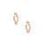 Tc Fleur Collection Cz Inset Cut Out Earrings Gold