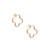 Tc Fleur Collection Cz Inset Cut Out Earrings Gold