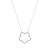 Tc Fleur Collection Cz Inset Cut Out Pendant Silver