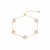Tc Fleur Collection 5 Cz Inset Fleur Bracelet Gold