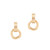 TC Love Knot - Three Circle Earrings Gold