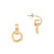 TC Love Knot - Three Circle Earrings Gold