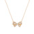 Tc Bow Double Bow Cz Inset Gold Pendant