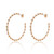 TC Large Cz Set Hoop Earrings Gold