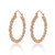 TC Large Cz Cluster Set Hoop Earrings Gold