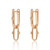 TC Rectangular Huggies Drop Earrings Gold
