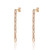 TC Chain & Pave Drop Earrings Gold