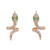 Tc Snake Pave Set Stud Earrings Gold