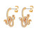 Tc Snake Mini Huggie Earrings & Snake Gold