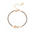 TC Snake Bracelet With Black Stone Inset Gold