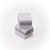 Silver Stud Earrings Sapphire Centre White Surround