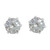 Silver Stud Earrings Clear Stone 4mm
