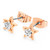 Star Clear CZ Stud Rose Gold Earrings