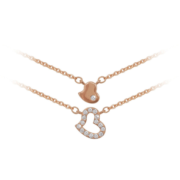 Rose Gold Double Heart Pendant