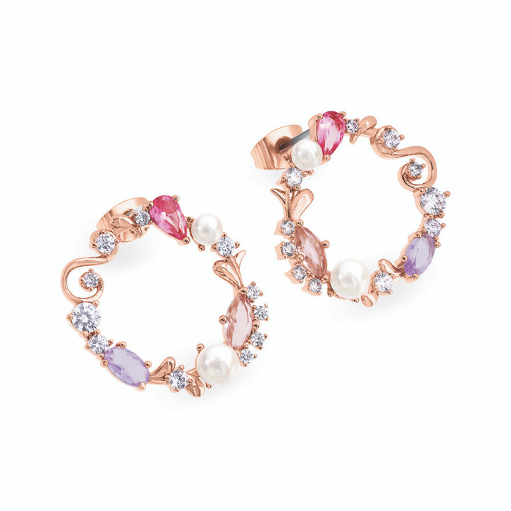 Maureen O'Hara Vintage Wreath Rose Gold Earrings Maureen O'Hara Vintage Wreath Rose Gold Earrings