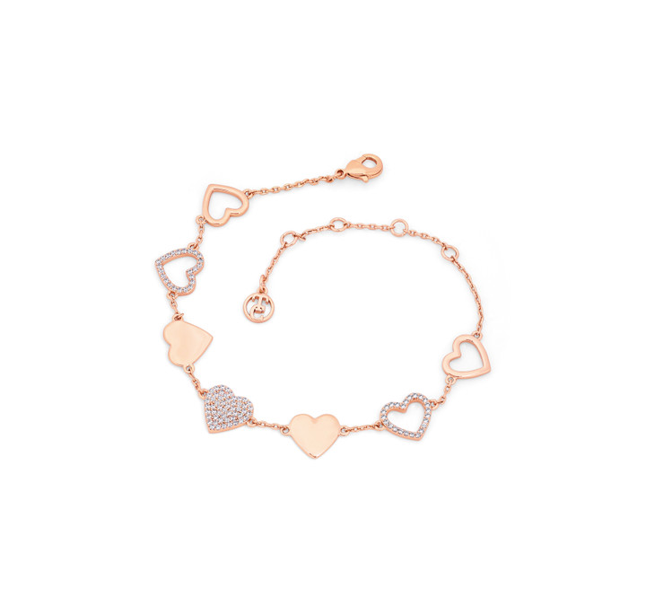 HEART BRACELET, HEART ICONS - ROSE GOLD HEART BRACELET, HEART ICONS - ROSE GOLD