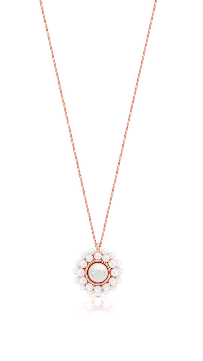 Romi Rose Gold Pearl Cluster Pendant