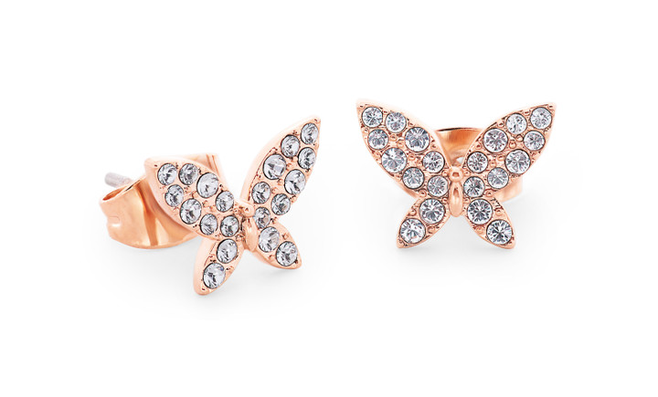 TC BUTTERFLY - STUD EARRINGS CLEAR CZ TC BUTTERFLY - STUD EARRINGS CLEAR CZ