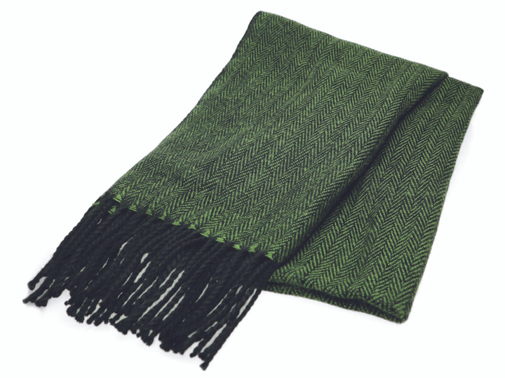 The Quiet Man Green Herringbone Scarf