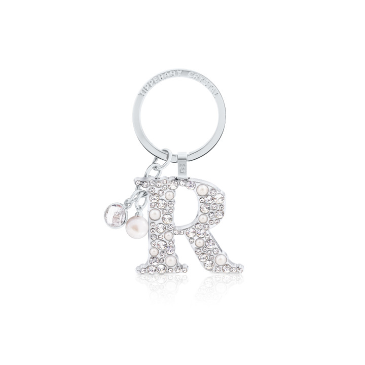 Tipperary Crystal Pearl & Diamond Letter "R" Keyring Tipperary Crystal Pearl & Diamond Letter "R" Keyring