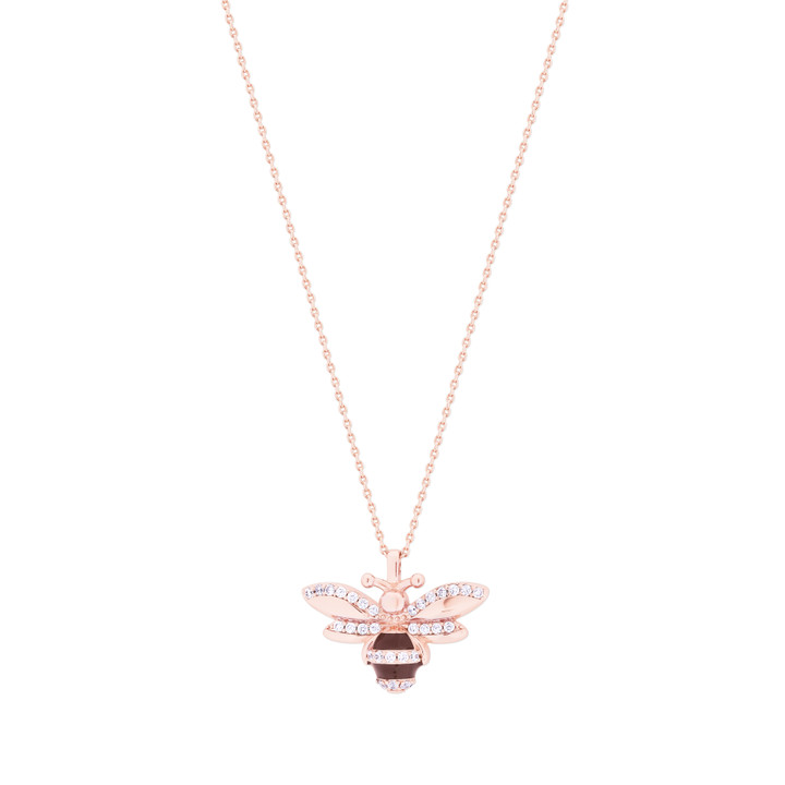 BEE ROSE GOLD CZ INSET PENDANT - NEW WINTER 2022 BEE ROSE GOLD CZ INSET PENDANT - NEW WINTER 2022