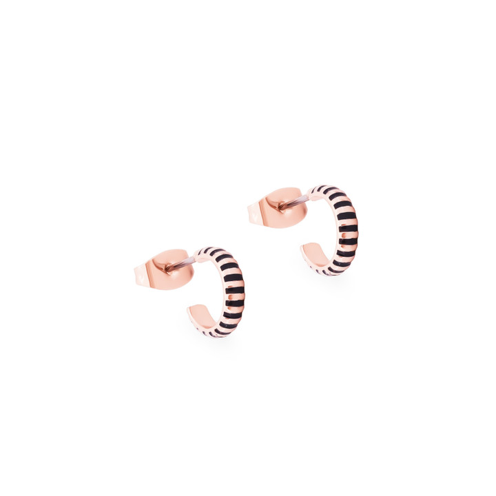 BEE ROSE GOLD LOOP EARRINGS BEE ROSE GOLD LOOP EARRINGS