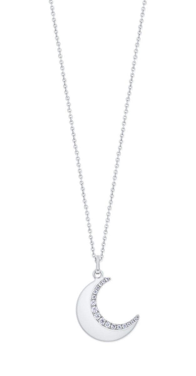 STERLING SILVER HALF MOON PENDANT STERLING SILVER HALF MOON PENDANT