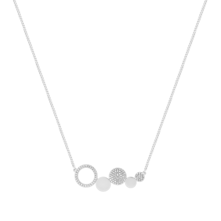 CIRCLE PAVE SILVER 5 CIRCLE PENDANT