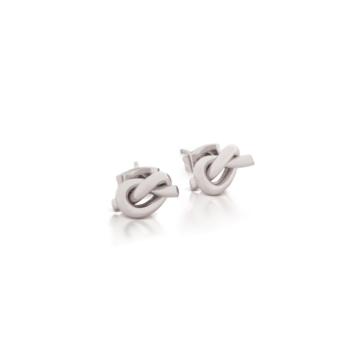 ROMI SILVER KNOT STUD EARRINGS ROMI SILVER KNOT STUD EARRINGS
