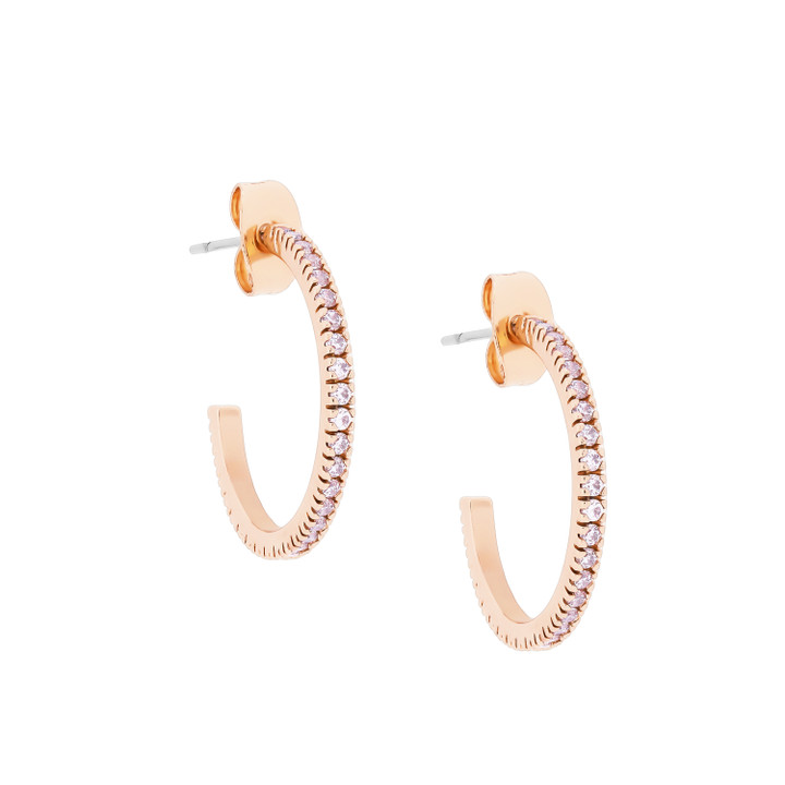TC C EARRINGS PAVE SET GOLD
