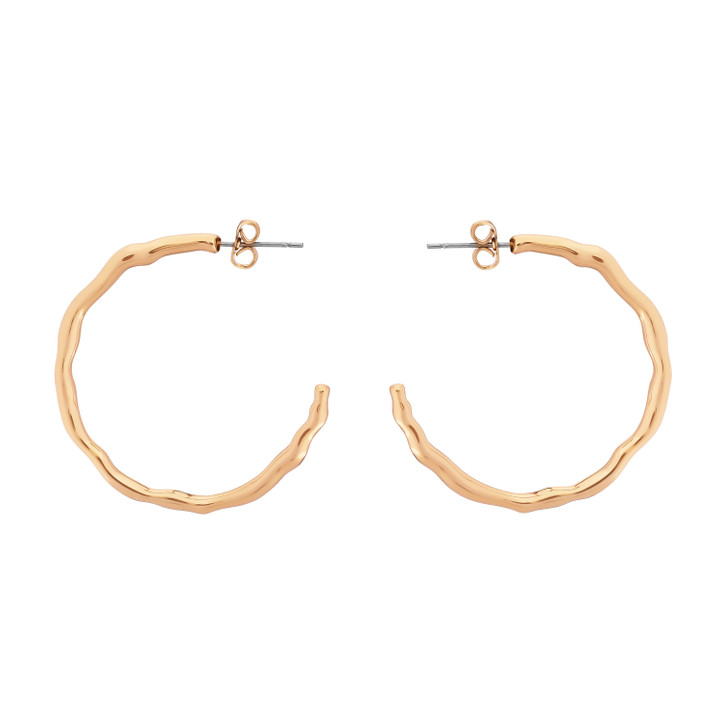 TC LARGE HOOP BAMBOO EARRINGS GOLD TC LARGE HOOP BAMBOO EARRINGS GOLD