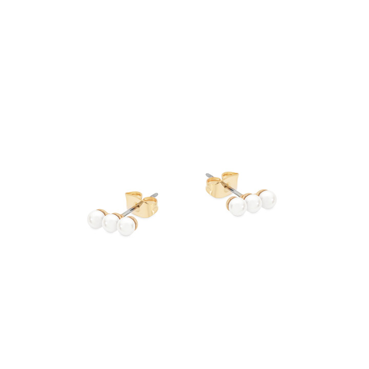 TC THREE PEARL EARRINGS GOLD TC THREE PEARL EARRINGS GOLD